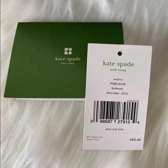 Kate Spade Malva Belmont Leather/Suede Bag Chocolate Brown - Picture 12 of 12